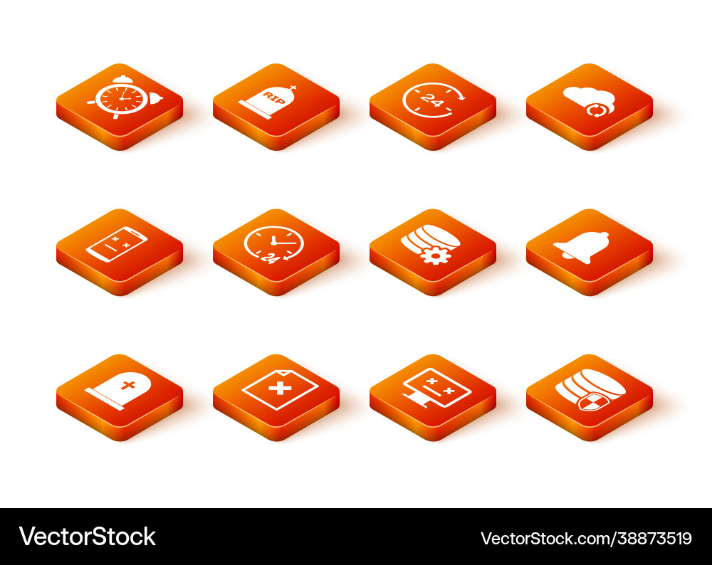 Set tombstone with cross delete file document Set tombstone with cross delete file document vector image