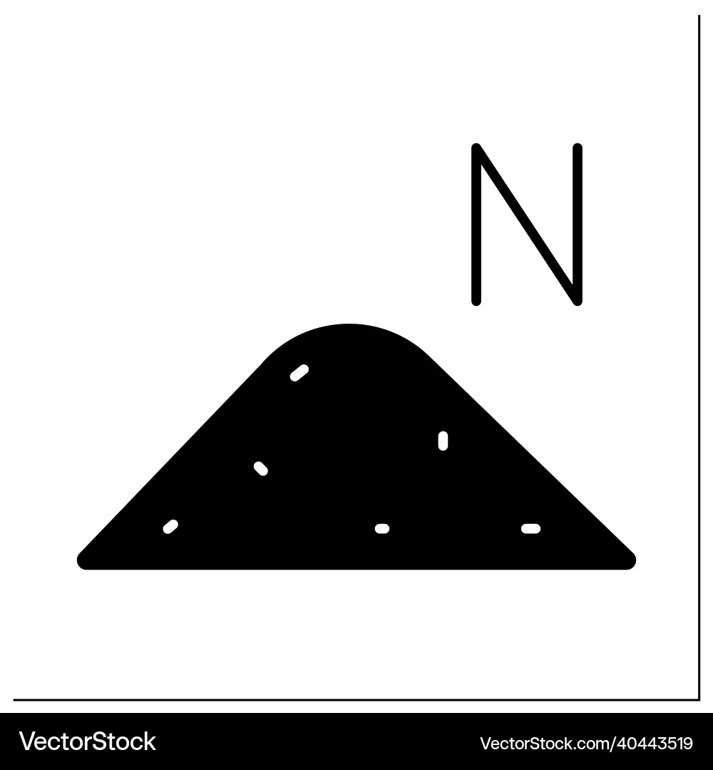 Sodium glyph icon Sodium glyph icon vector image