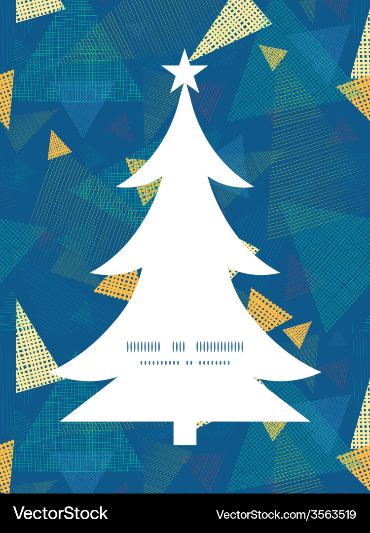 Triangular Christmas Tree Pattern vector image