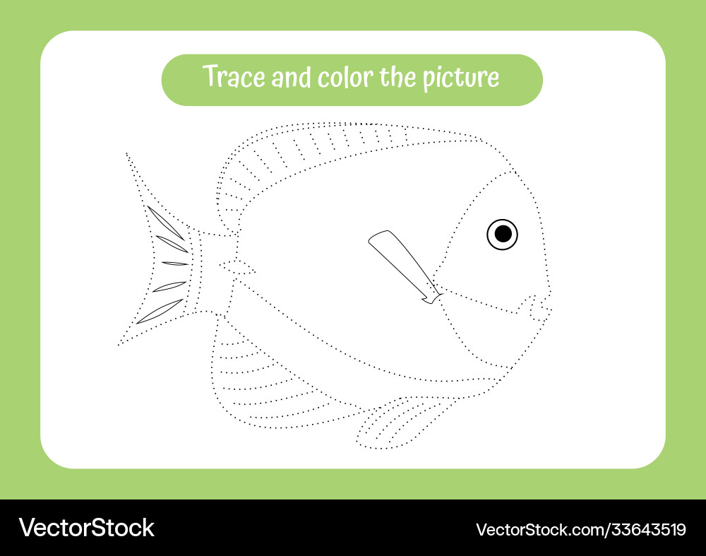 Tropische Fischspur und Farbe Tropische Fischspur und Farbe vektorbild