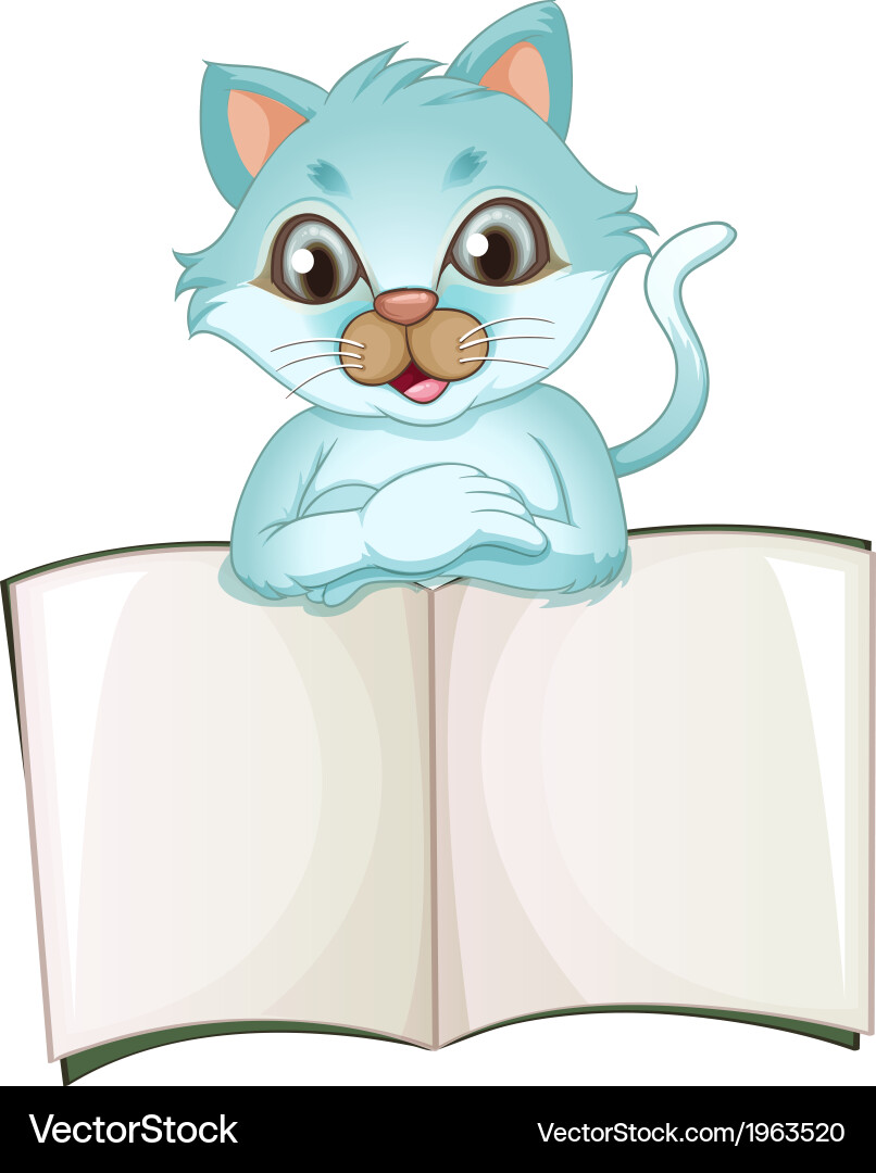 A cat with an empty template vector image