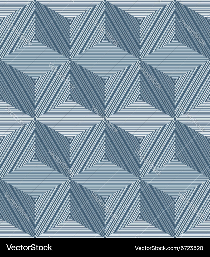 Abstract geometric pattern with striped triangles vector image