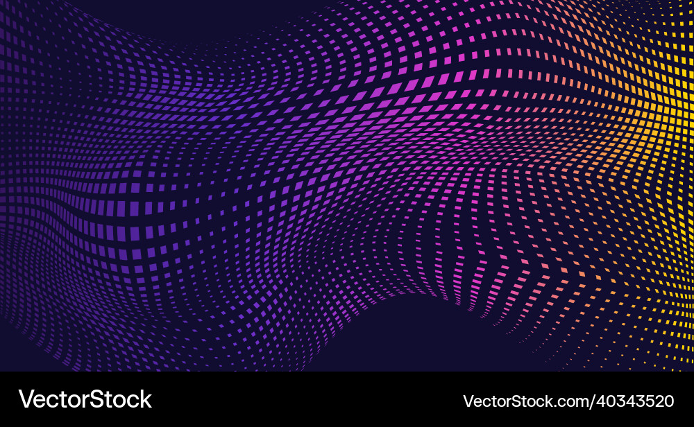 Abstract Halftone Transition Vector Image
