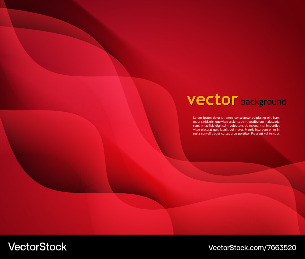Abstract template design with colorful red vector image