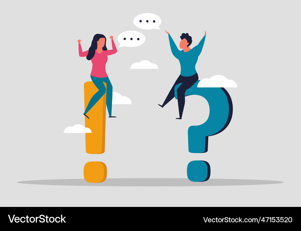 Answers to frequently asked questions discussion vector image