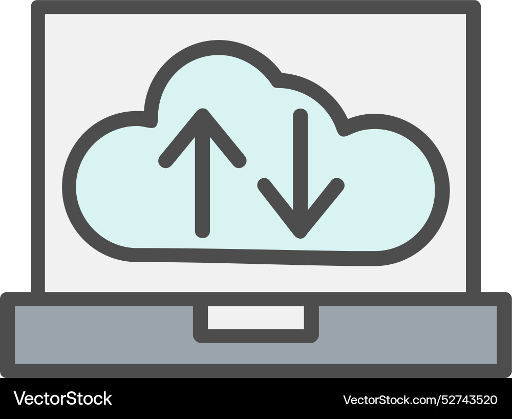 Backup copy line filled icon design Vector Image