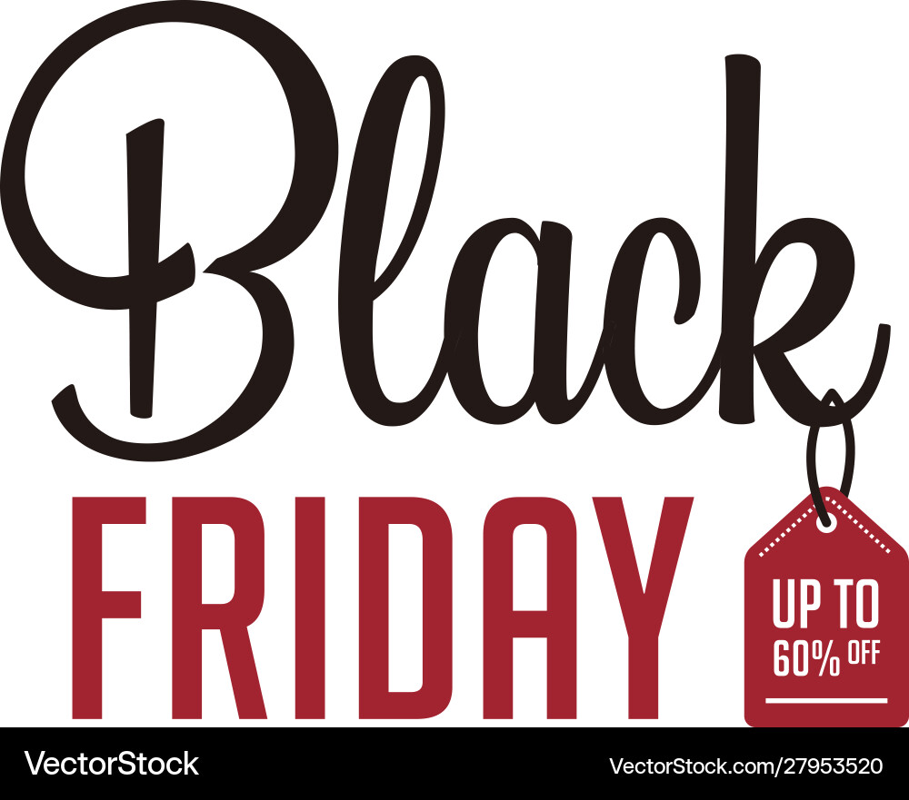 Black friday logo discount sale promo sticker Black friday logo discount sale promo sticker vector image