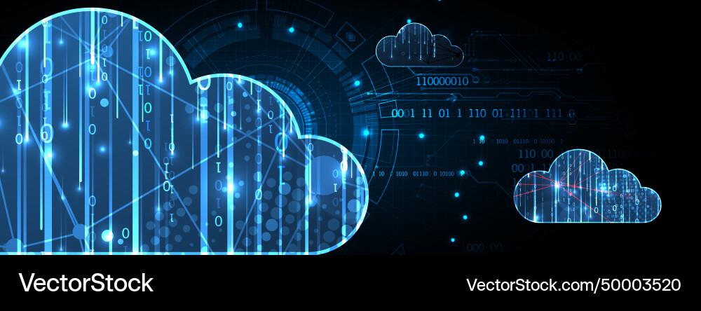 Cloud computing conceptabstract connection Cloud computing conceptabstract connection Vector Image