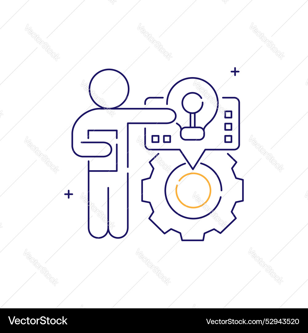 Data insights driven icon design vector image