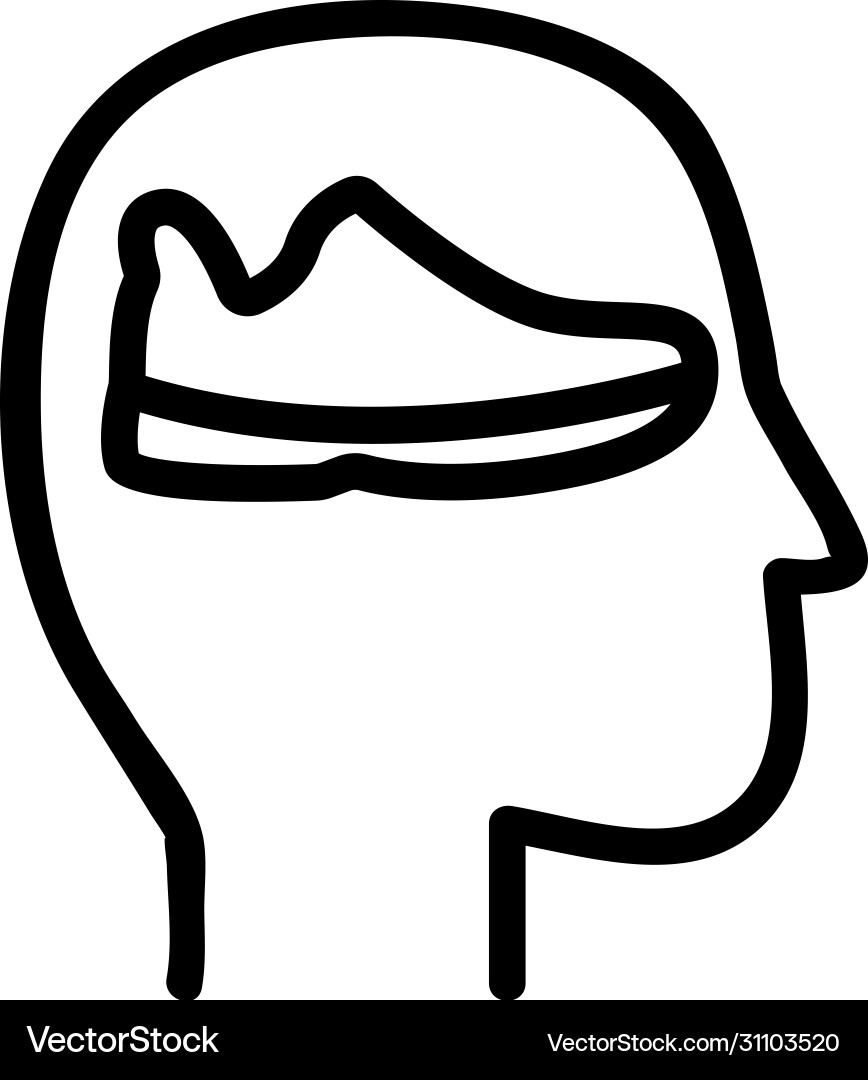 Dream to buy new shoes icon outline Dream to buy new shoes icon outline vector image