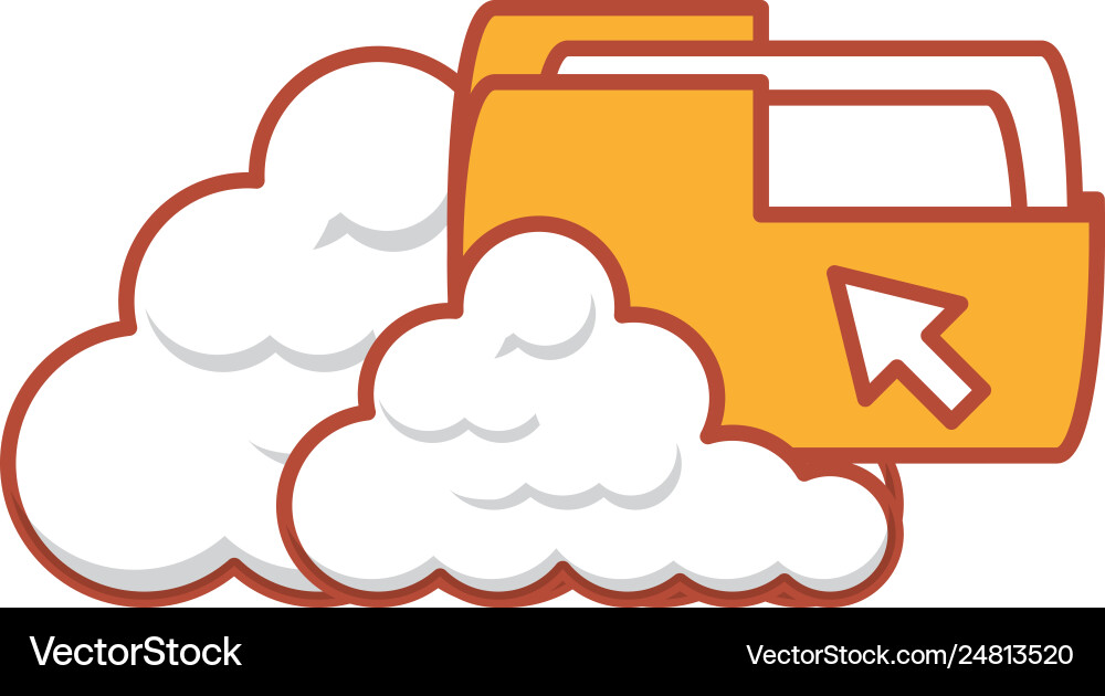 File folder isolated icon Vector Image