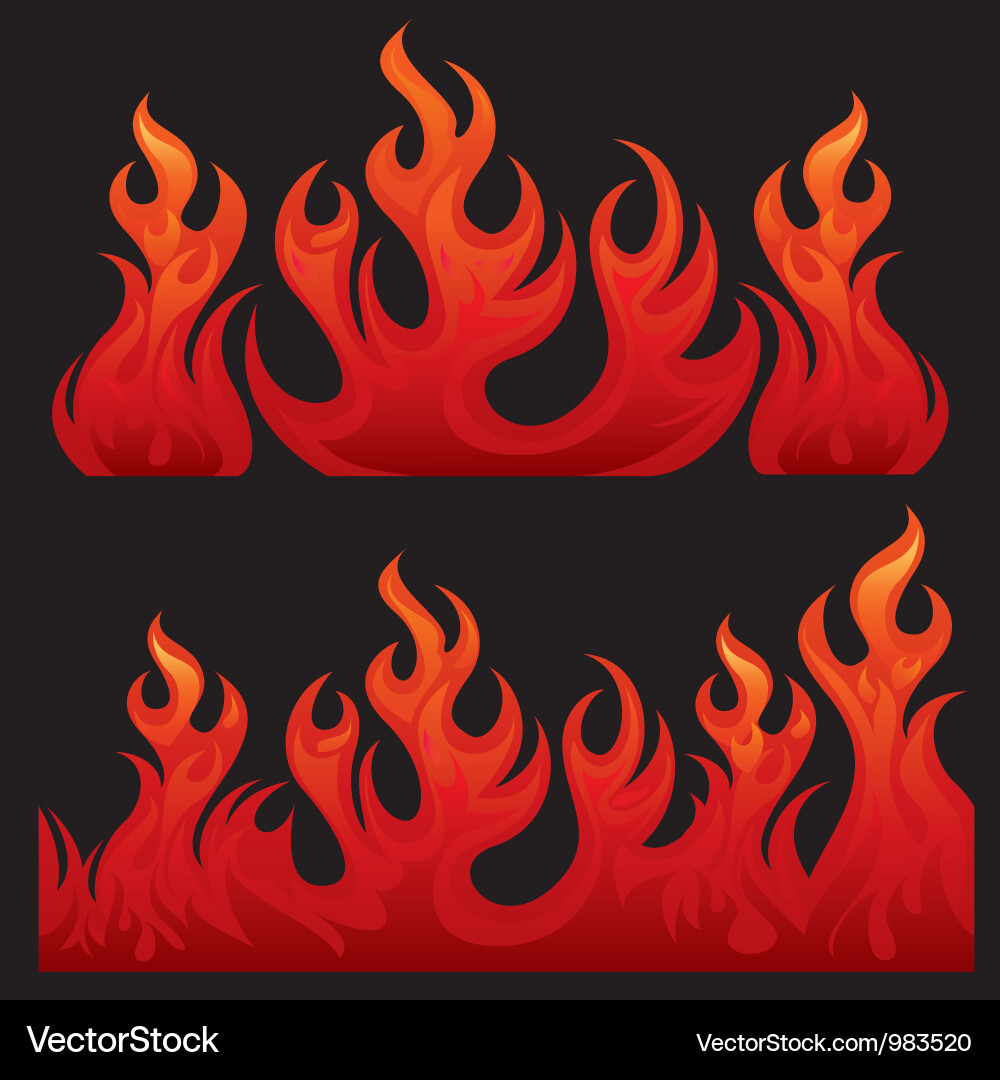 Flaming Texture Seamless Pattern vector image