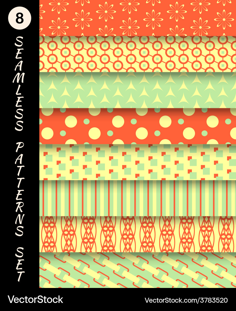 Geometric Pattern Set vector image