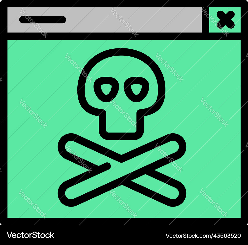 Hack team icon outline computer virus Hack team icon outline computer virus vector image