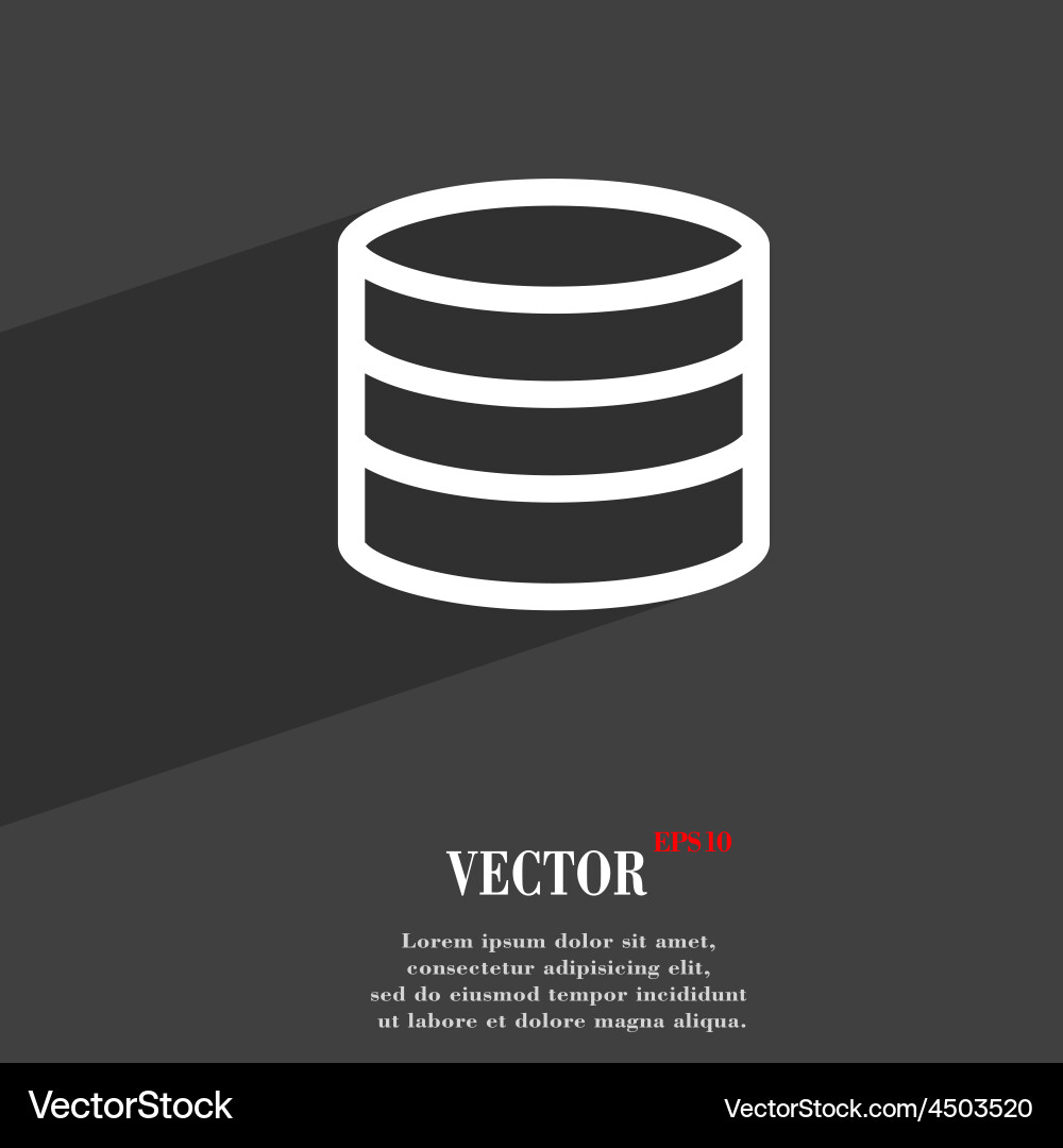 Hard Disk & Database Icon Set vector image