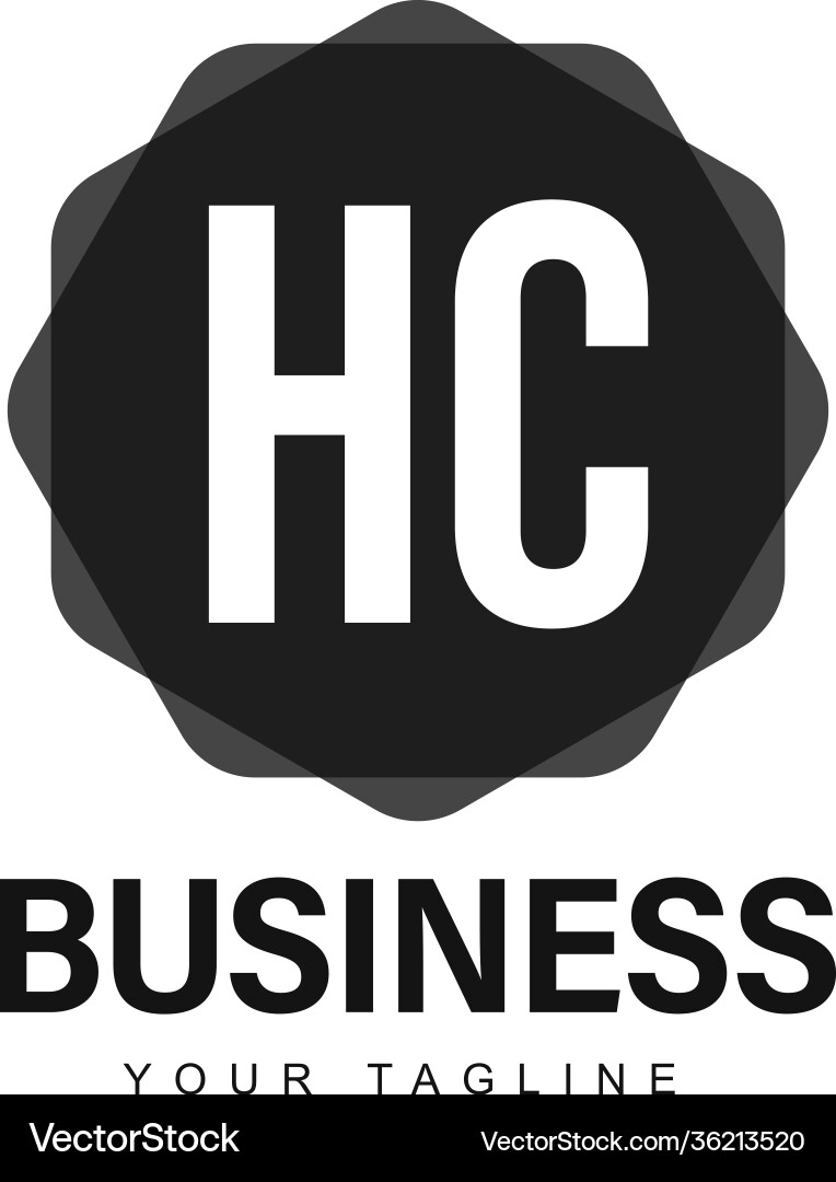 Hc initial a logo design with abstract style Hc initial a logo design with abstract style vector image