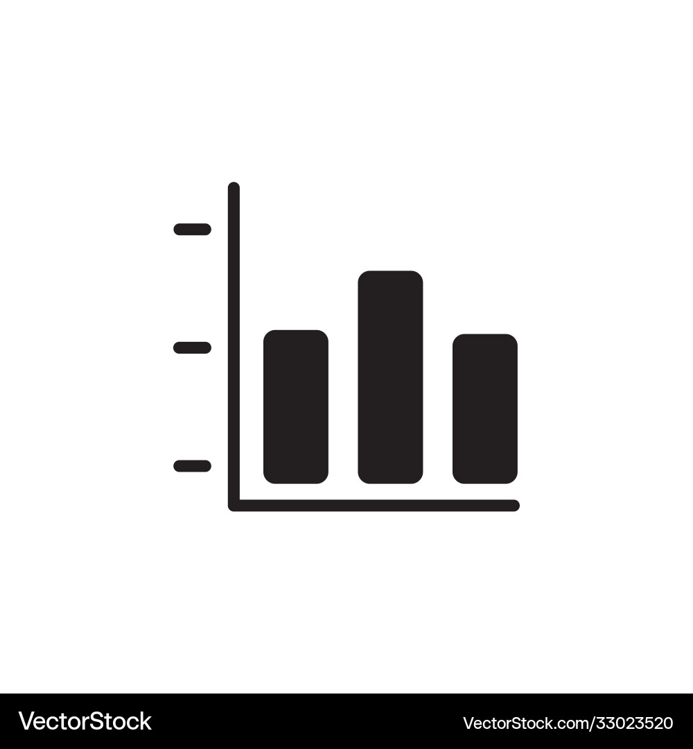 Horizontal graph and statistic icon application vector image