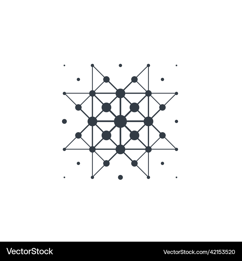 Mesh from rhombuses with nodes star made of grid Mesh from rhombuses with nodes star made of grid vector image