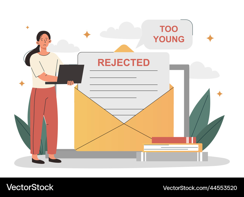 Recruitment ageism concept Recruitment ageism concept vector image