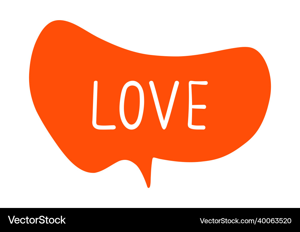 Speech bubble shape orange cartoon chat box Speech bubble shape orange cartoon chat box vector image