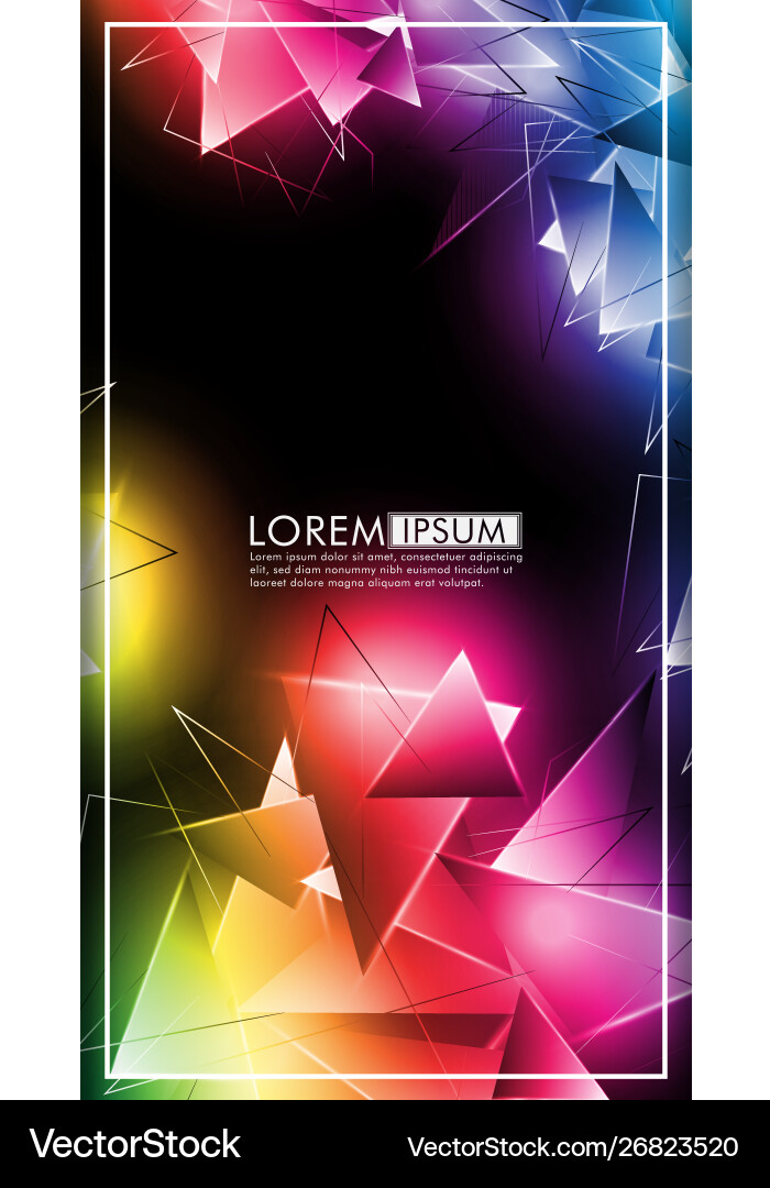 Vertical triangle background abstract composition Vector Image