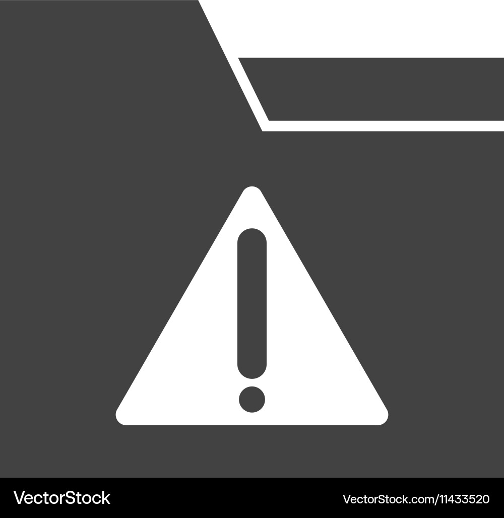Warning on folder Vector Image