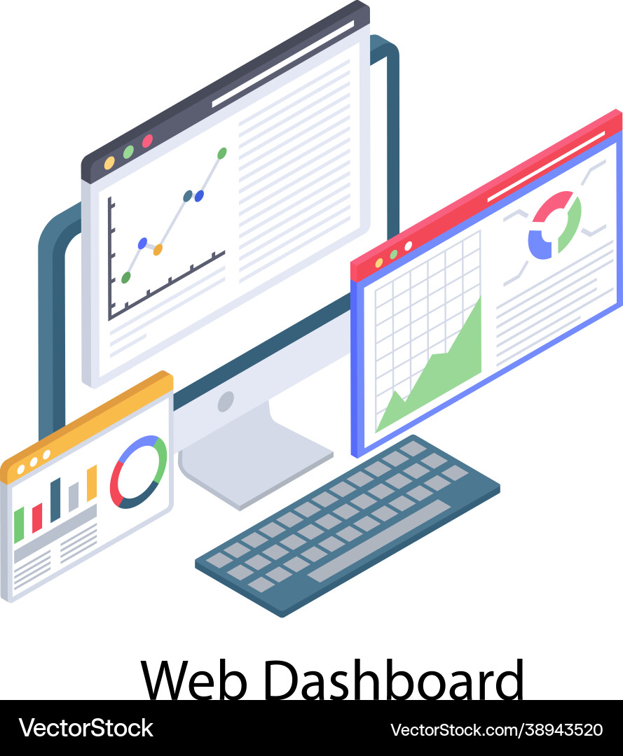 Web dashboard vector image