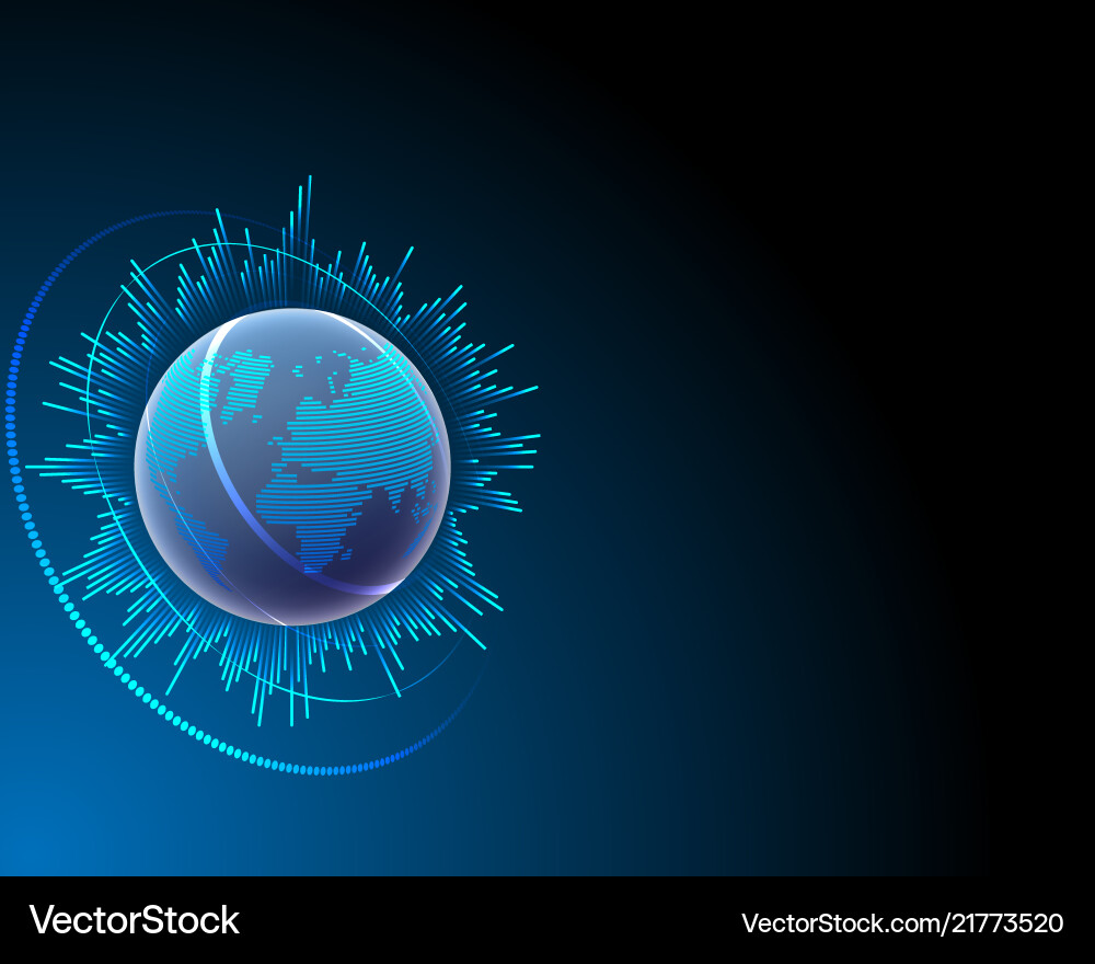 World global internet network connection big data World global internet network connection big data vector image