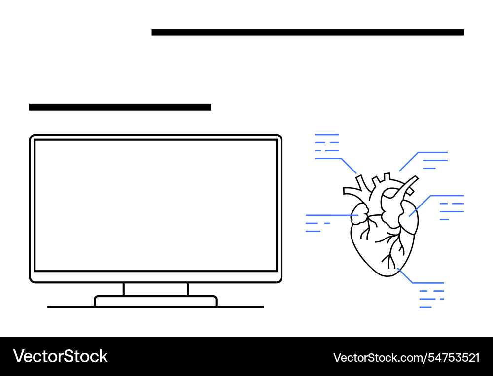 Cardiovascular health monitoring using computer Vector Image
