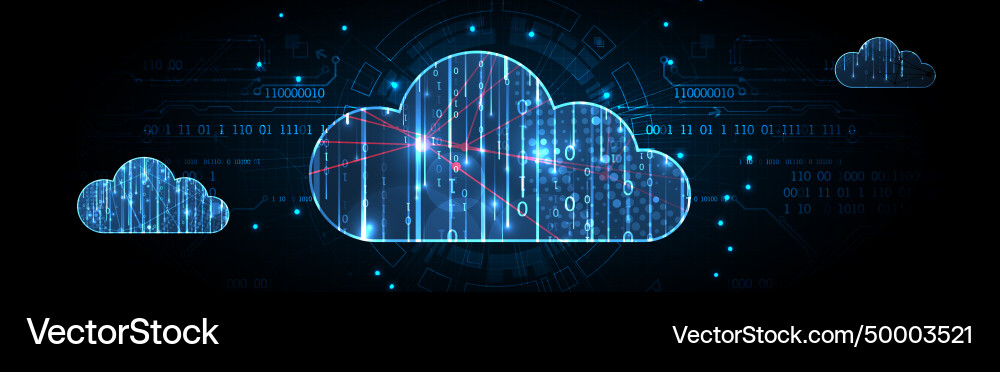 Cloud computing conceptabstract connection Cloud computing conceptabstract connection vector image