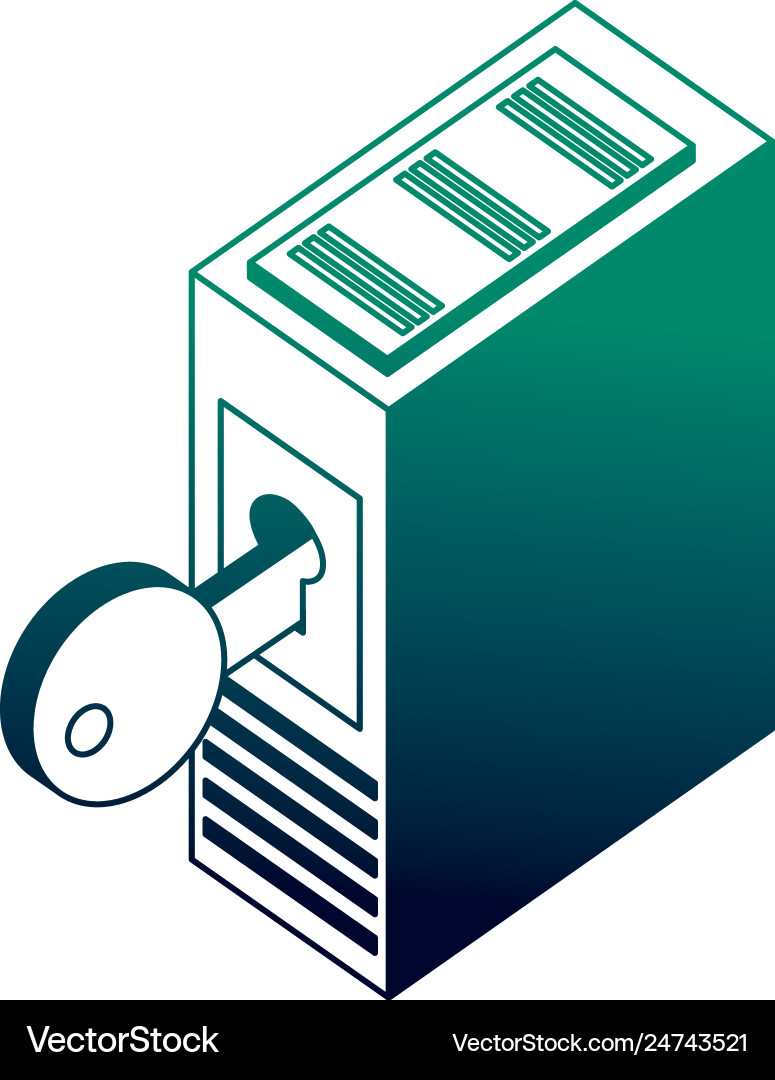 Database server center security protection vector image