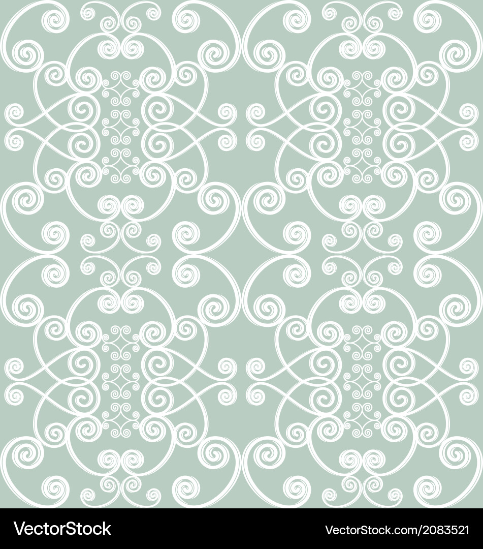 Elegant Scrollwork Seamless Pattern Vector Image