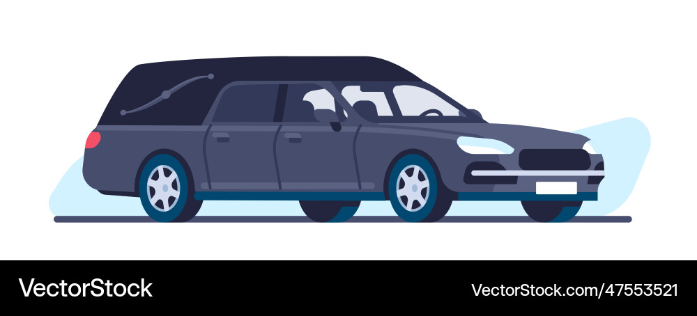Funeral hearse cemetery transport service coffin Funeral hearse cemetery transport service coffin vector image
