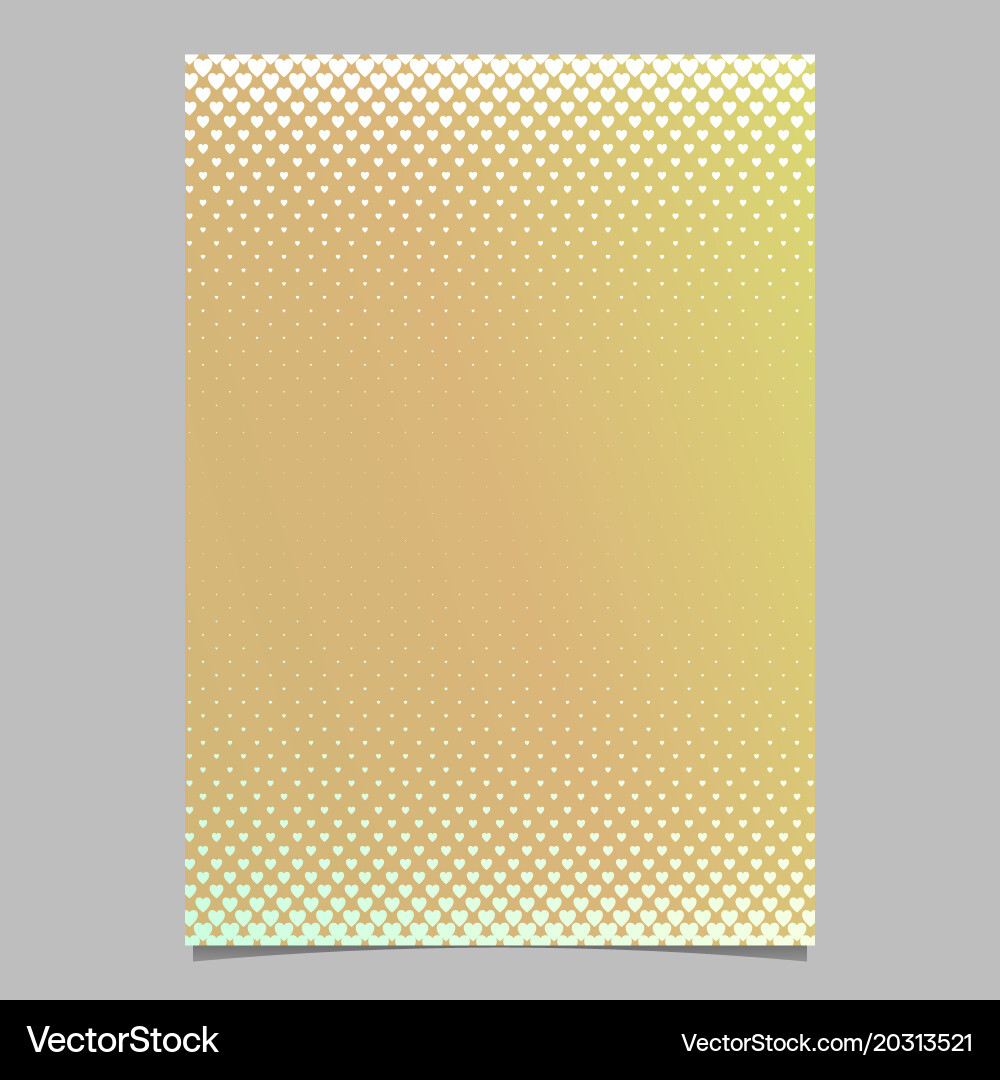 Gradient heart pattern brochure template design vector image