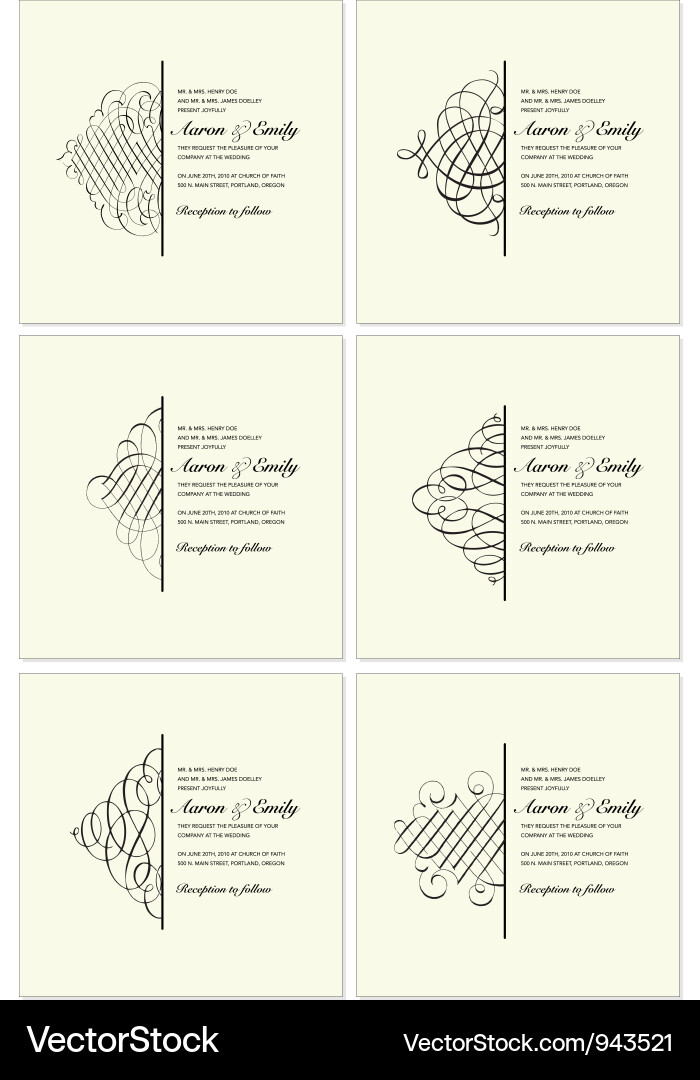 Invitations template vector image