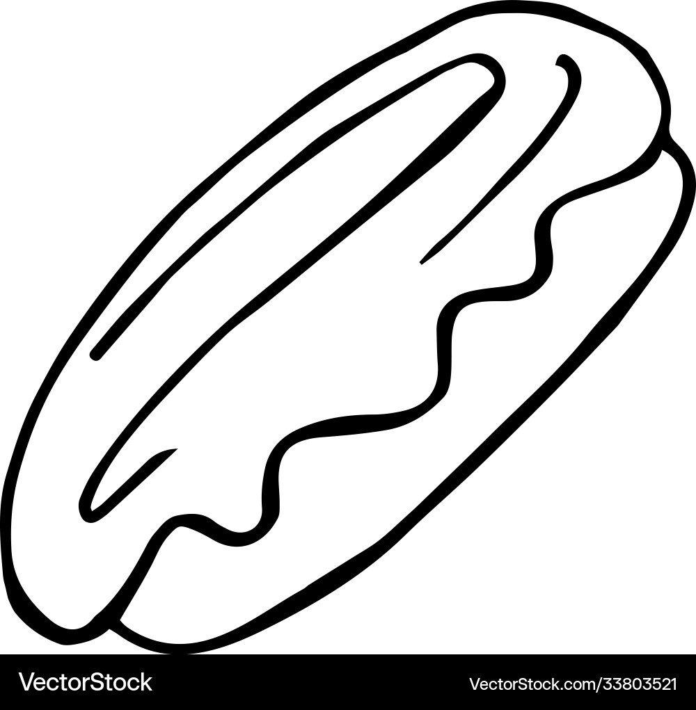 Langer Fast Food Donut Vektorbild