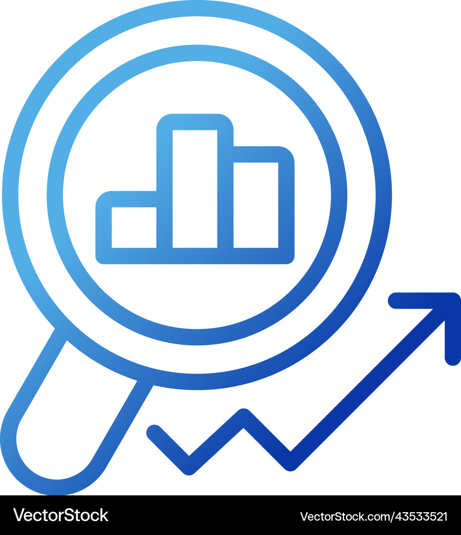 Market monitoring pixel perfect gradient linear Market monitoring pixel perfect gradient linear vector image