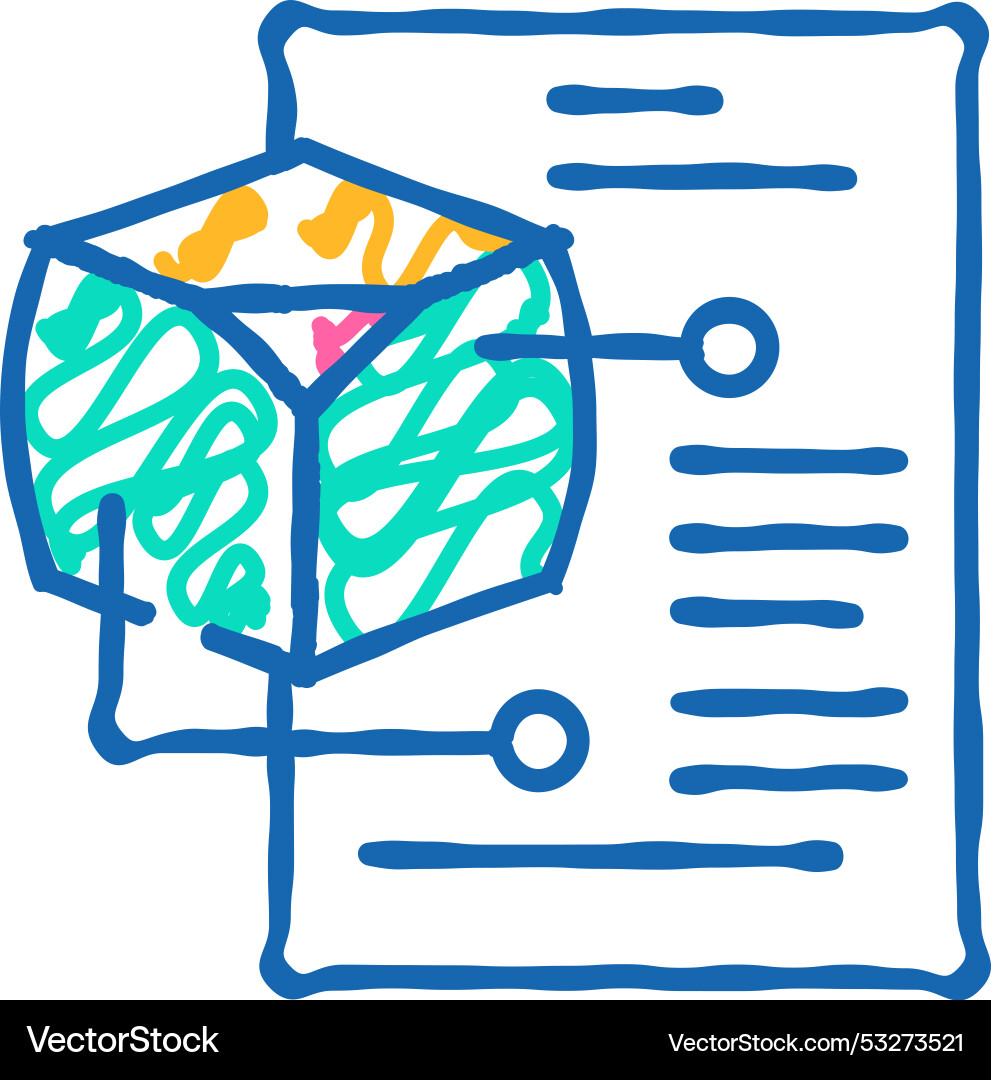 Modeling data science icon doodle Modeling data science icon doodle vector image
