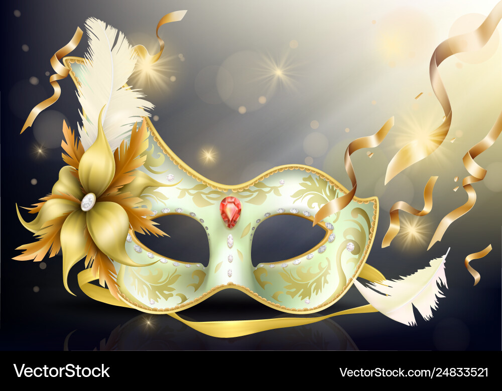 Prächtige Gesicht Karneval Maske realistisch Prächtige Gesicht Karneval Maske realistisch vektorbild