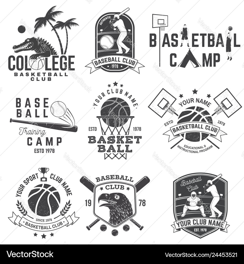 Sports Badge Collection Vector Image