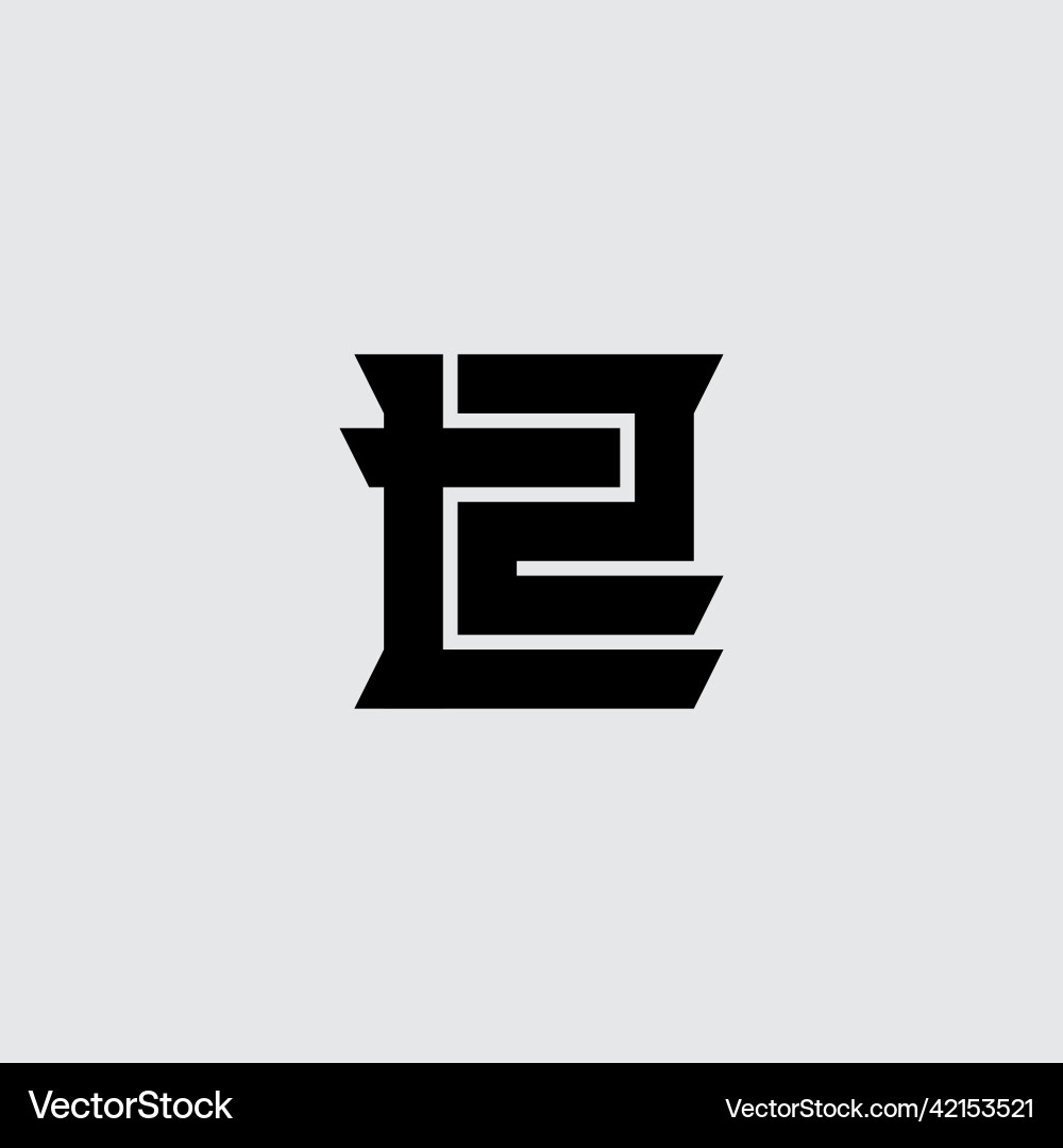 T2 - design element or icon monogram logotype vector image