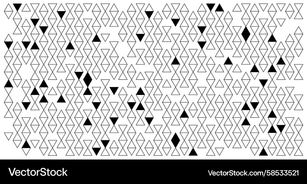 Triangular Grid with Black Fill Vector Image