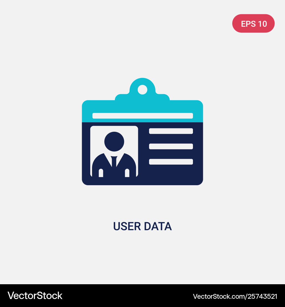 Two color user data icon from general concept Two color user data icon from general concept Vector Image