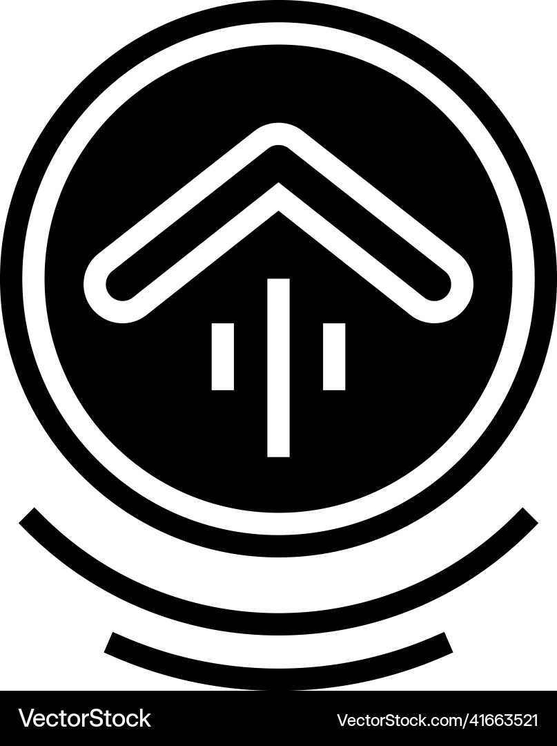 Up scroll glyph icon Up scroll glyph icon vector image