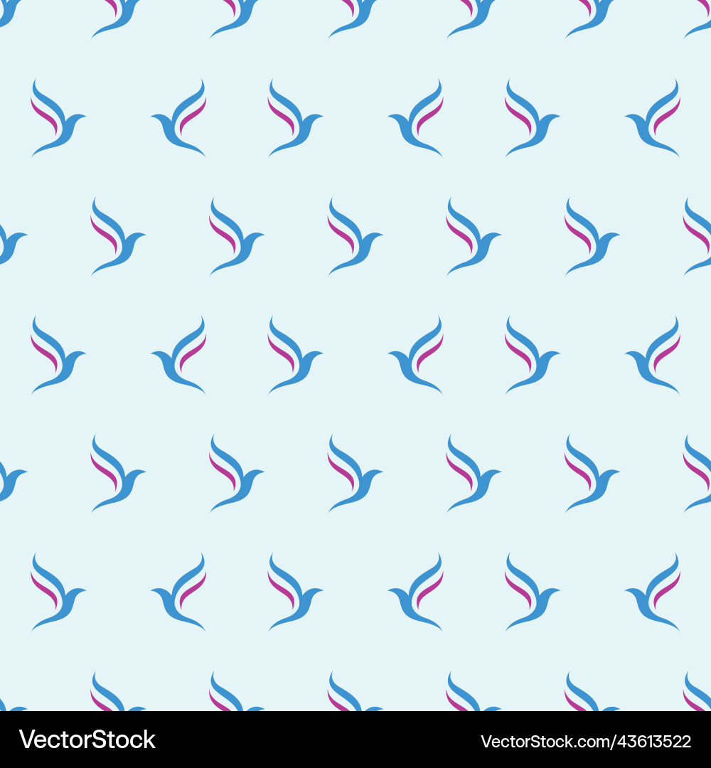 Abstract bird pattern with blue color combination Vector Image