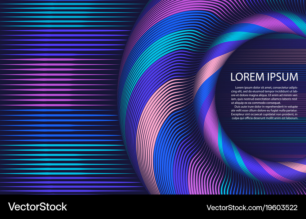 Abstract colorful string lines background vector image