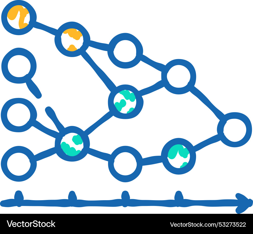 Algorithm data science icon doodle Algorithm data science icon doodle vector image