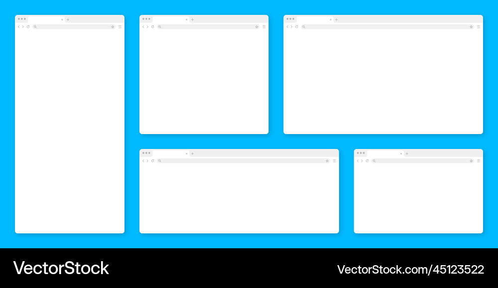 Blank web browser window with tab toolbar Blank web browser window with tab toolbar vector image