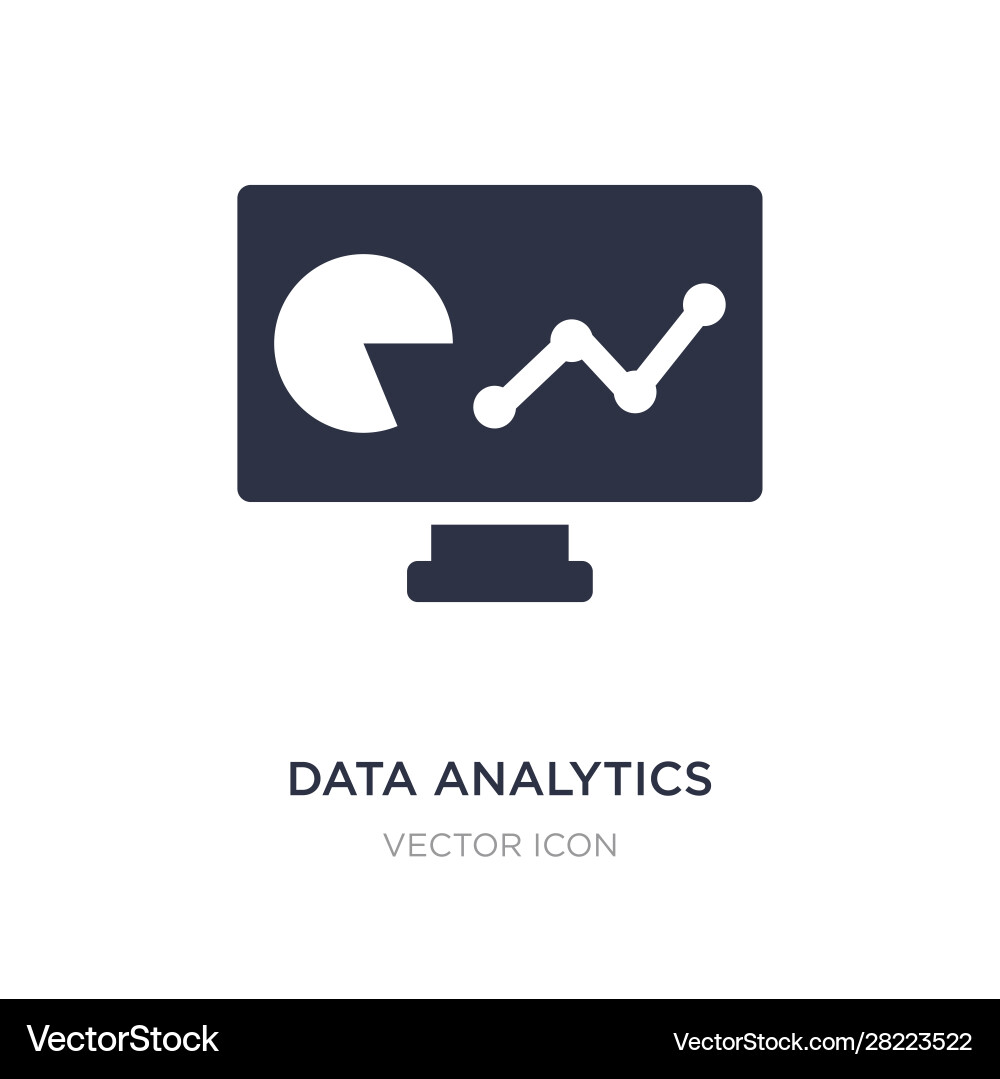 Data analytics icon on white background simple Data analytics icon on white background simple vector image