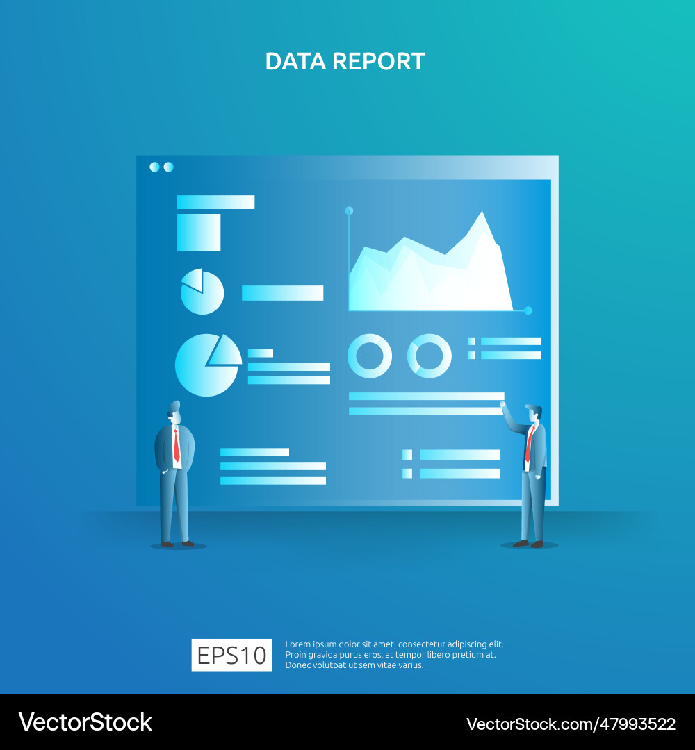Digital graph data for seo analytics Vector Image